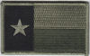 Texas TX State Flag Patch SUBDUED OD GREEN/BLACK